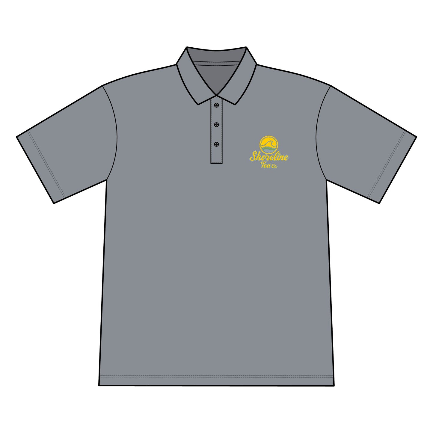 Embroidered Shoreline Tea Co Logo Polo Shirt