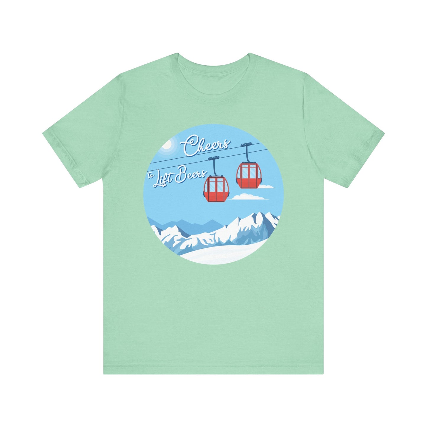 Cheers to Lift Beers Unisex Tee - Mountain Vibes Short Sleeve Shirt