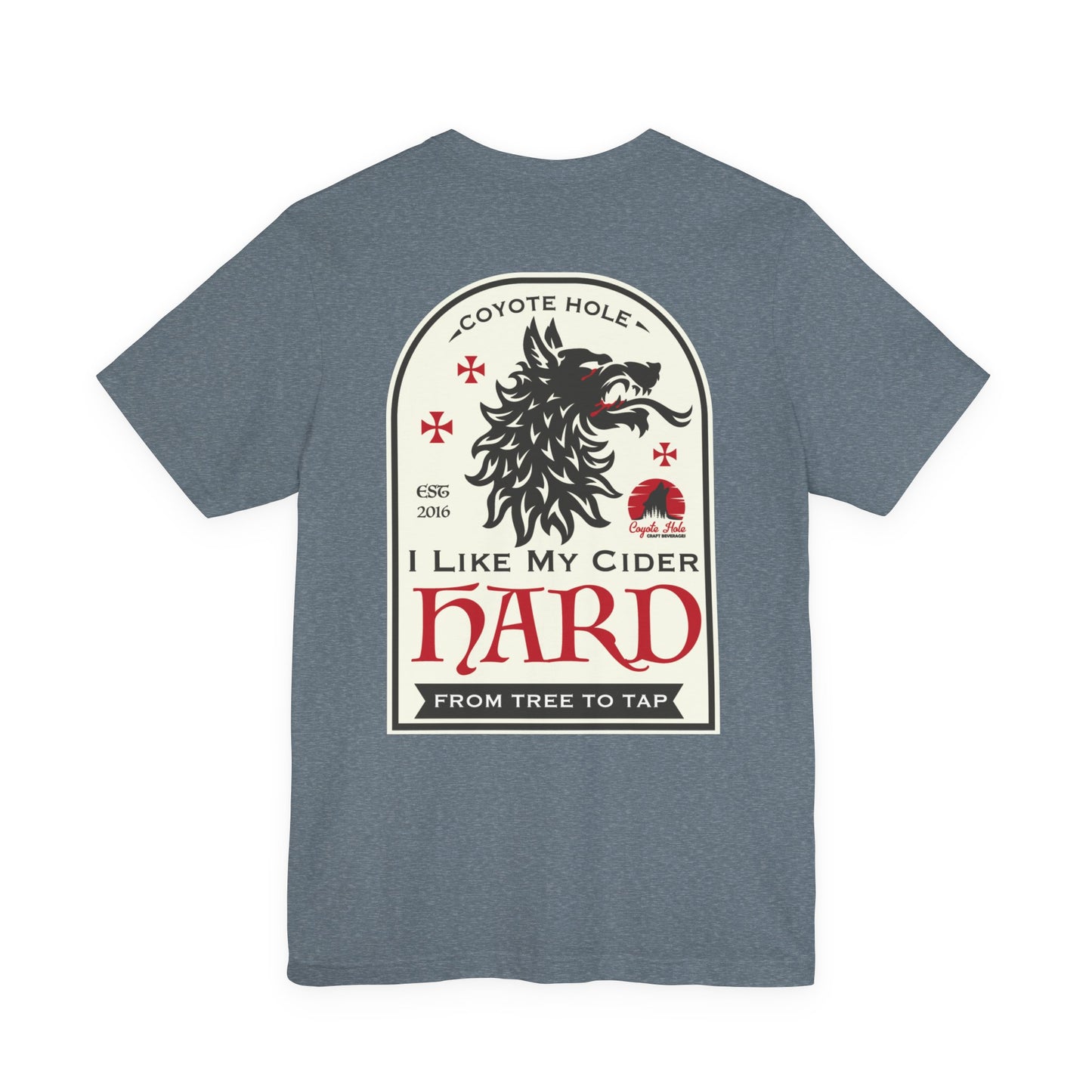 Coyote Hole - I Like My Cider Hard T-Shirt - Perfect for Fall Gatherings, Festivals, Parties, Gifts, and Everyday Wear