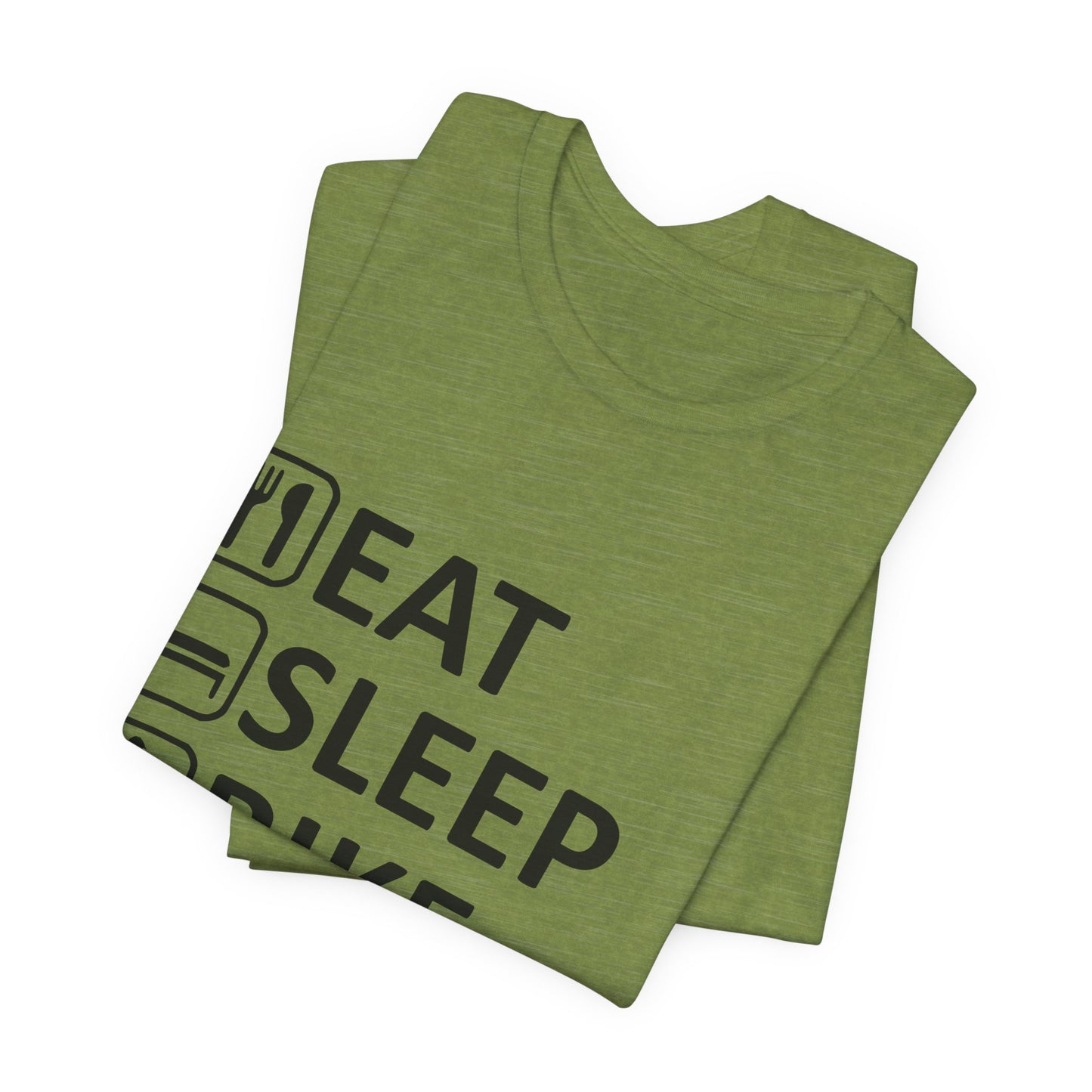 Eat Sleep Bike Repeat - Unisex Jersey Tee, Funny Cycling Shirt, Gift for Cyclists, Casual Wear, Bike Lover's Tee, Sports Enthusiast Top