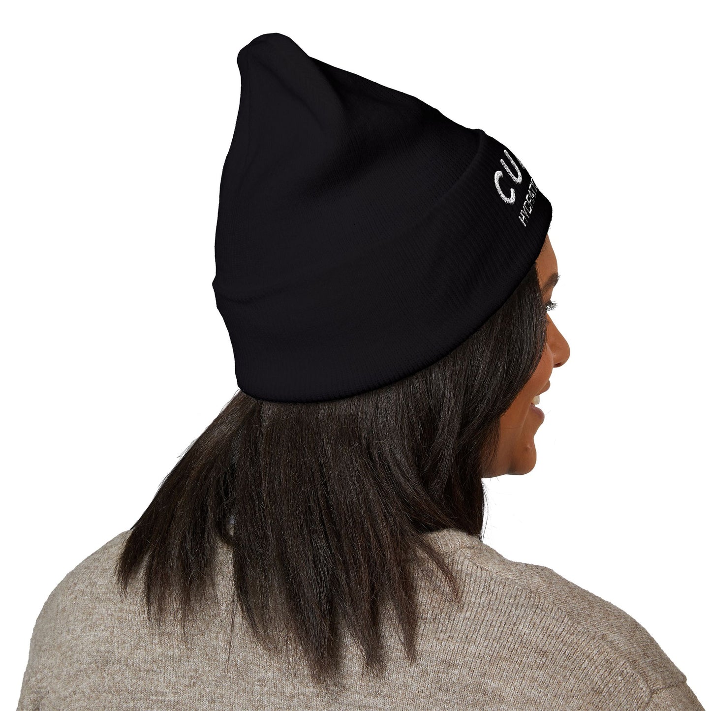 CURENT Embroidered Cuffed Beanie — Knit Hat