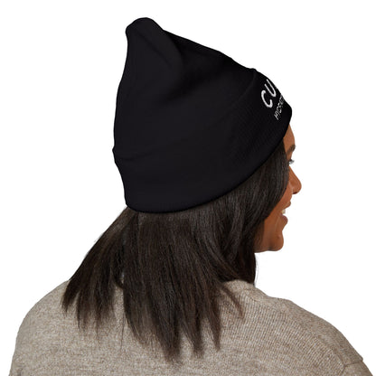 CURENT Embroidered Cuffed Beanie — Knit Hat