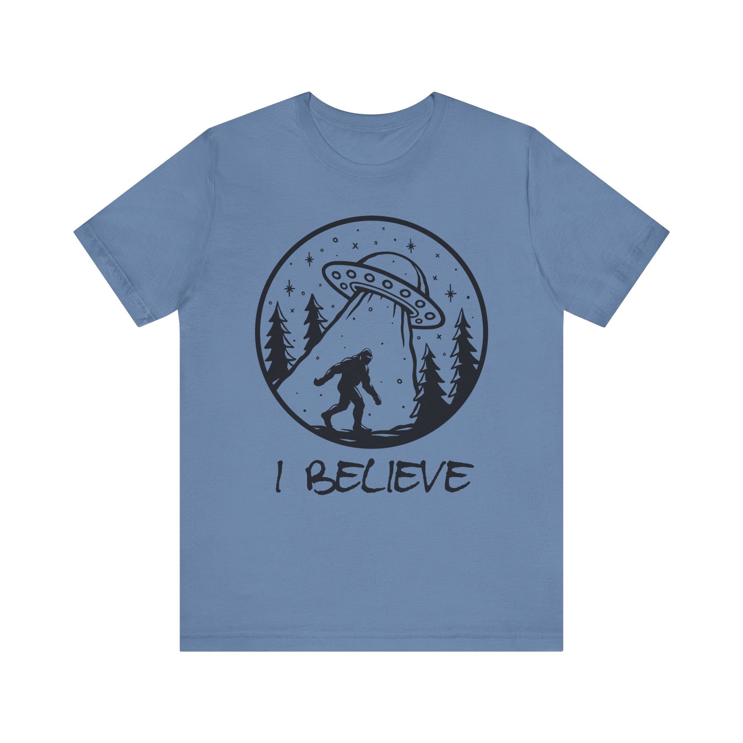I Believe UFO and Big Foot Unisex Jersey Tee