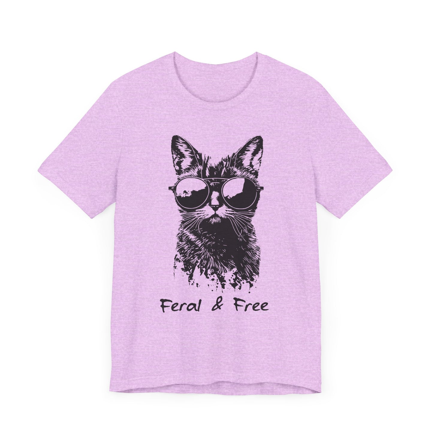 Feral and Free Funny Cat T-shirt Unisex Jersey Short Sleeve Tee