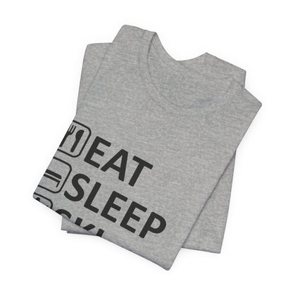 Eat Sleep Ski Repeat - Unisex Jersey Tee