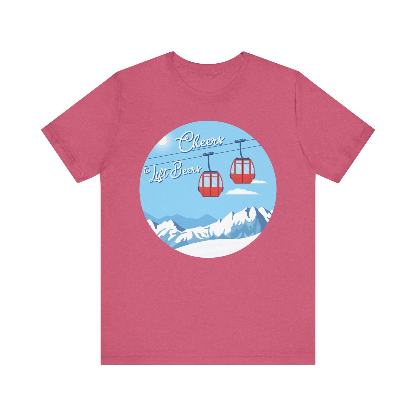 Cheers to Lift Beers Unisex Tee - Mountain Vibes Short Sleeve Shirt