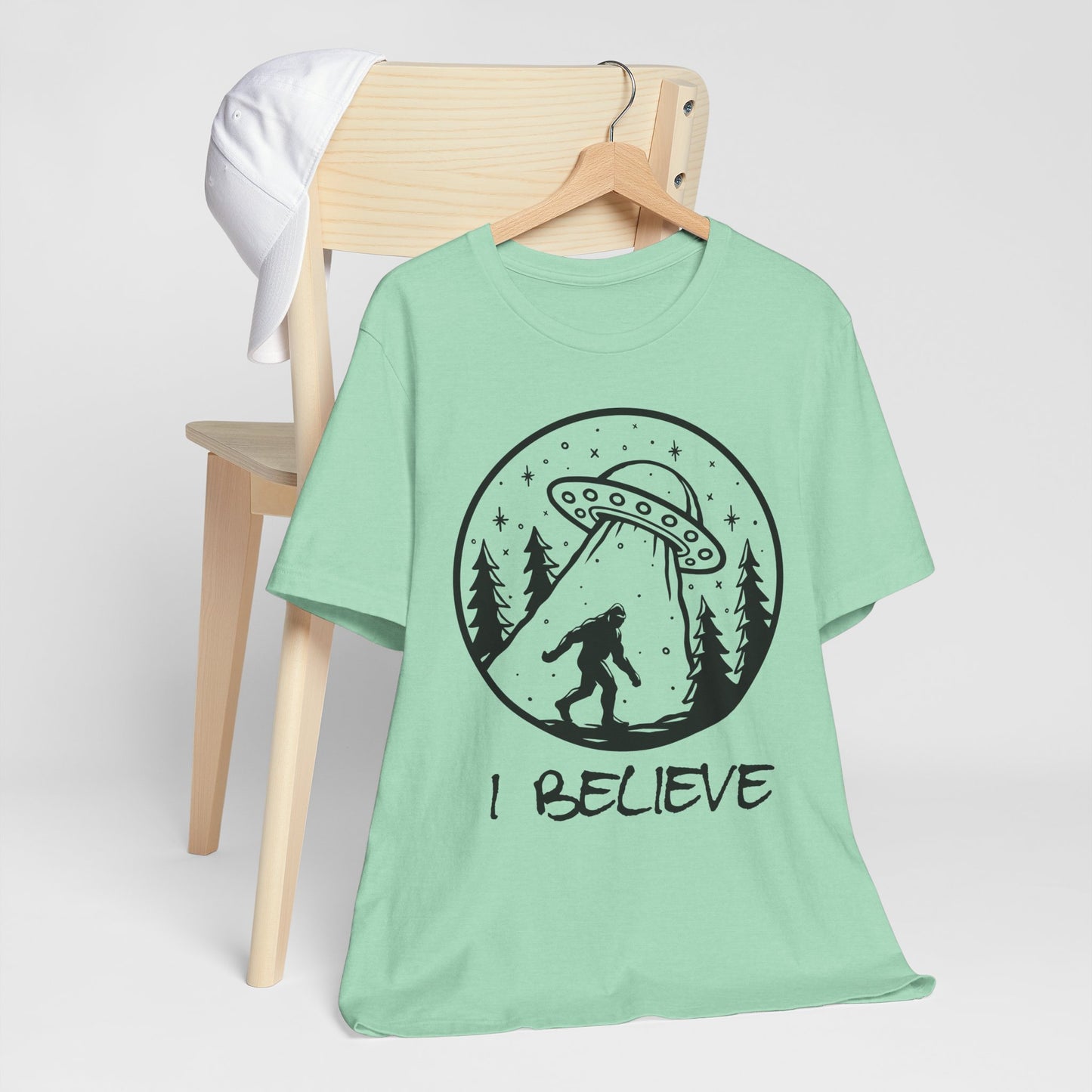 I Believe UFO and Big Foot Unisex Jersey Tee