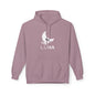 LUNA Moonlit Fleece Hoodie, Cozy Unisex Hoodie, Casual Sweatshirt, Winter Gift, Celestial Clothing, Night Sky Apparel