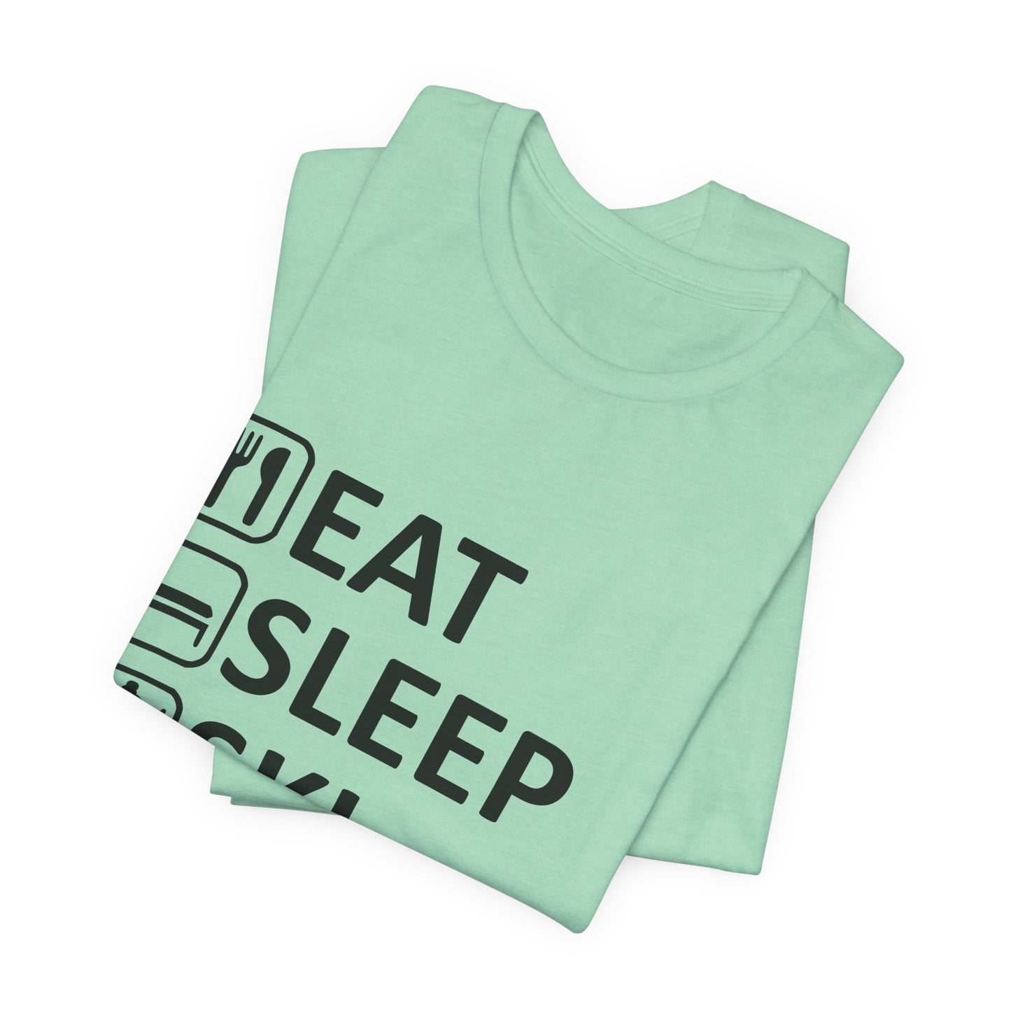 Eat Sleep Ski Repeat - Unisex Jersey Tee