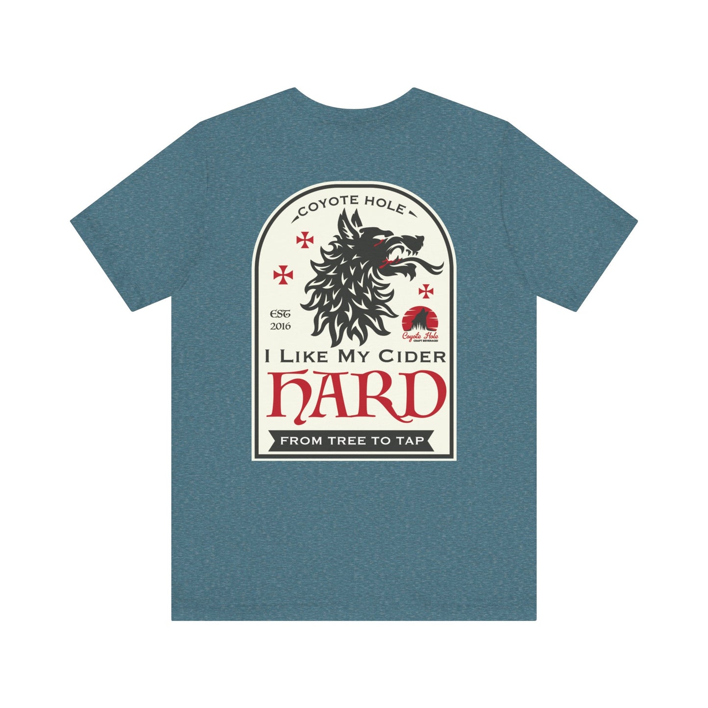 Coyote Hole - I Like My Cider Hard T-Shirt - Perfect for Fall Gatherings, Festivals, Parties, Gifts, and Everyday Wear