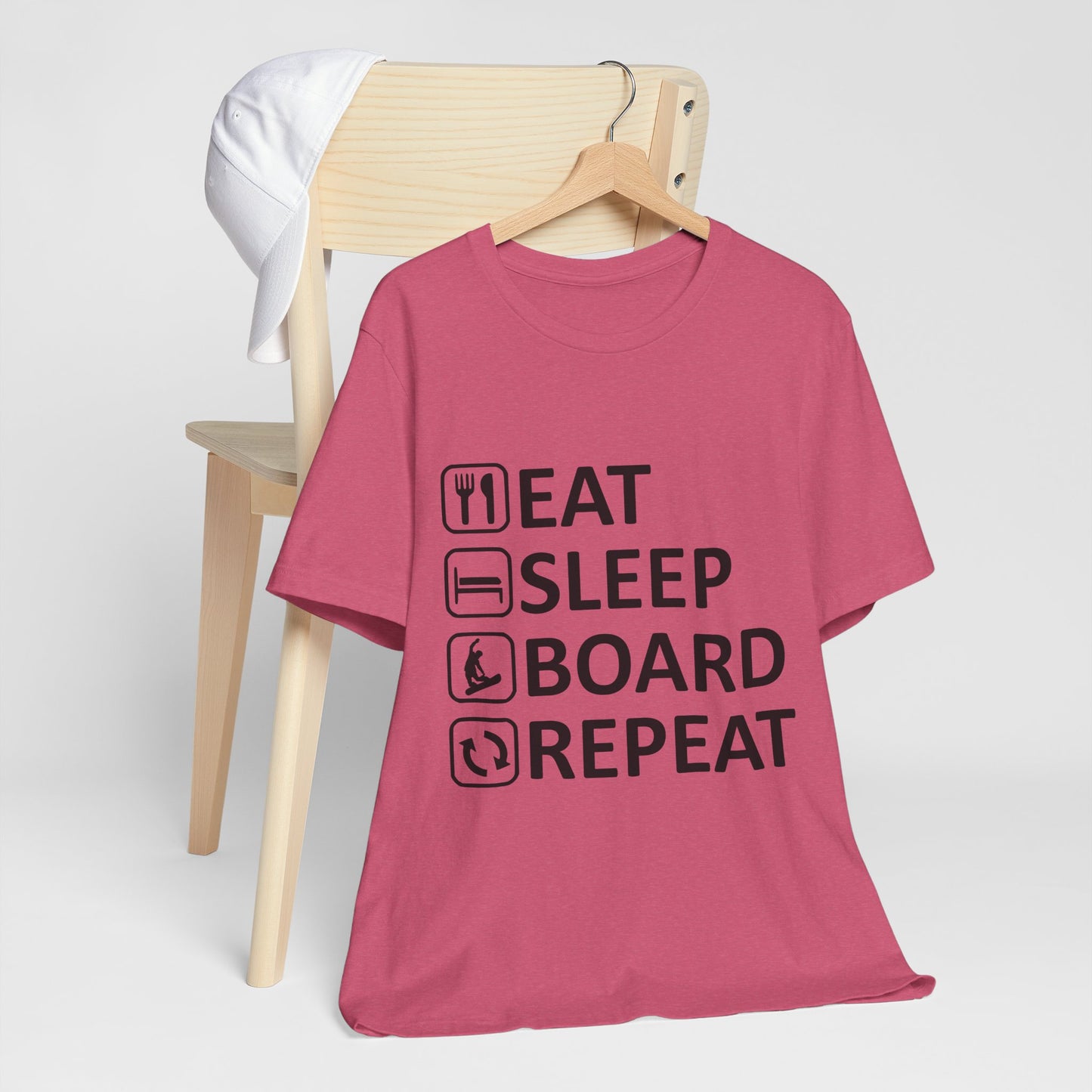 Eat Sleep Board Repeat - Unisex Jersey Tee