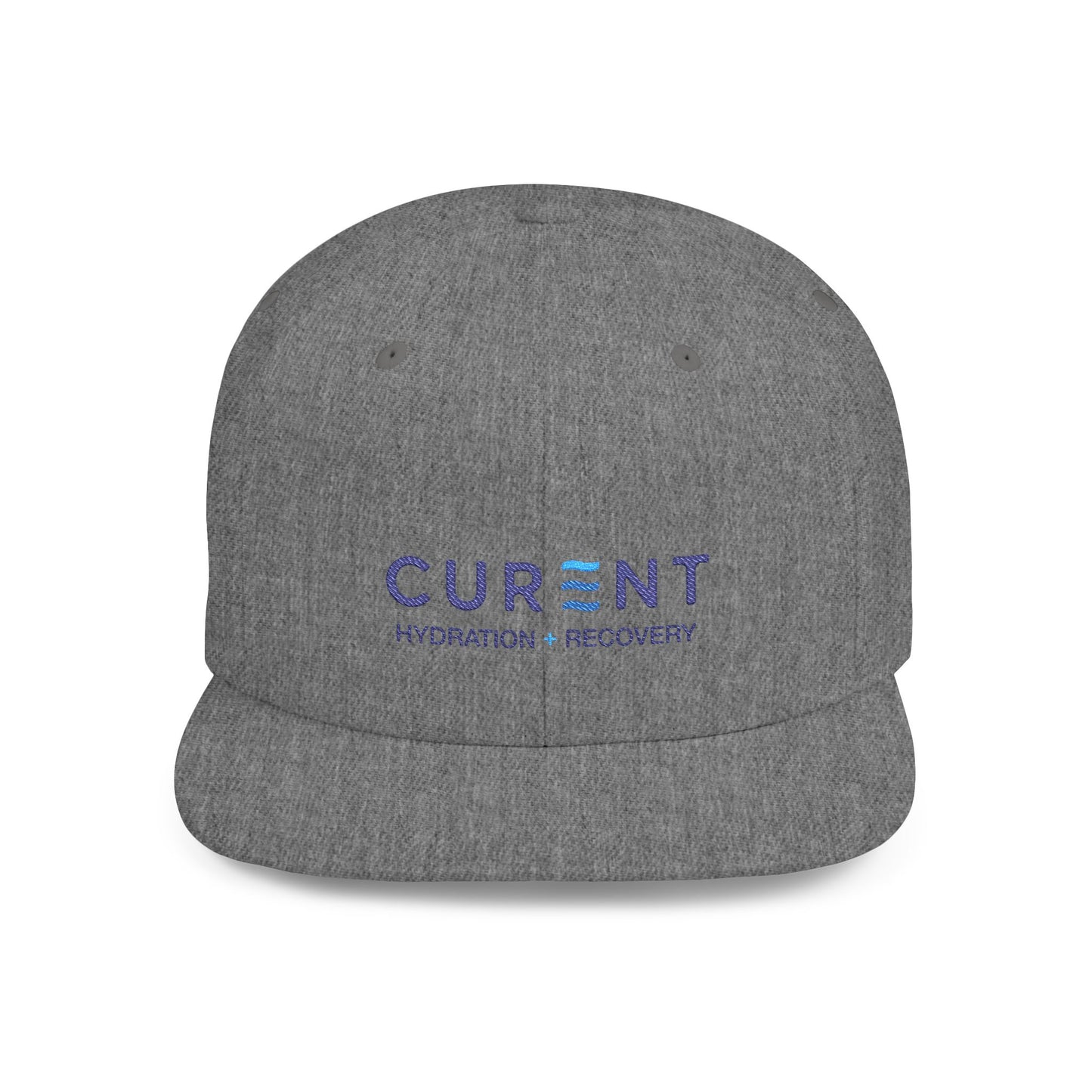 Snapback Hat — 'CURRENT' Hydration & Recovery Embroidered Flat Bill Cap