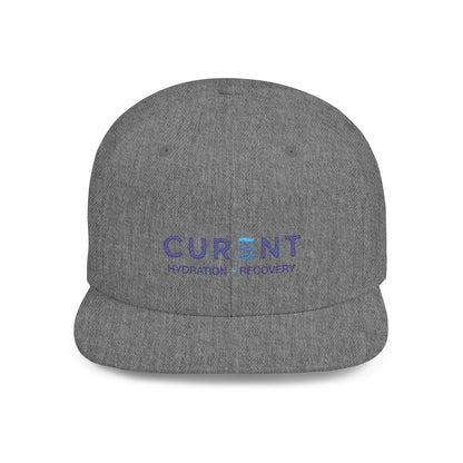 Snapback Hat — 'CURRENT' Hydration & Recovery Embroidered Flat Bill Cap