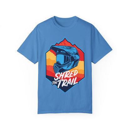 Shred The Trail Adventure T-Shirt - Unisex Garment-Dyed Tee for Outdoor Enthusiasts