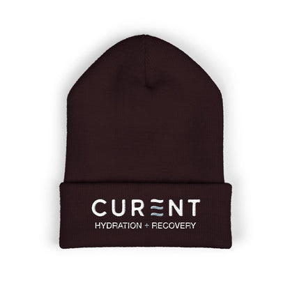 CURENT Embroidered Cuffed Beanie — Knit Hat