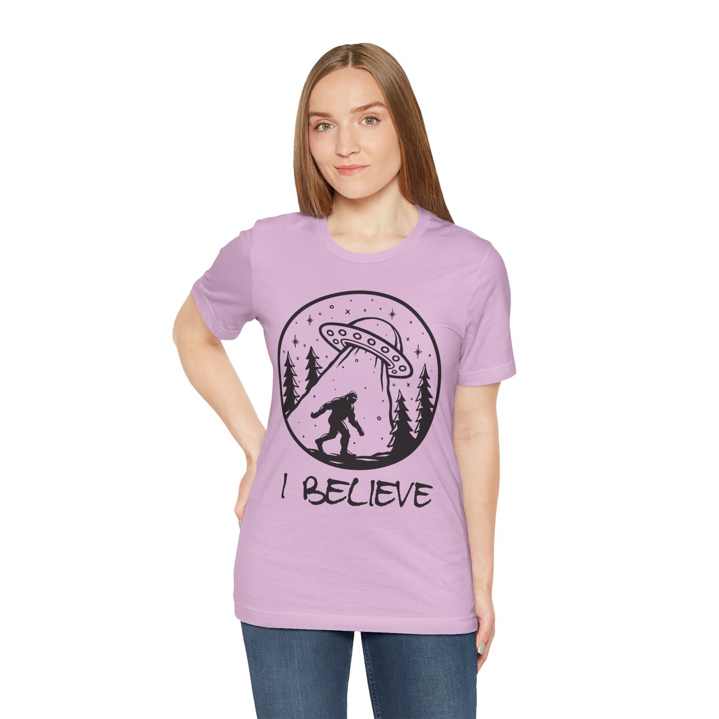 I Believe UFO and Big Foot Unisex Jersey Tee