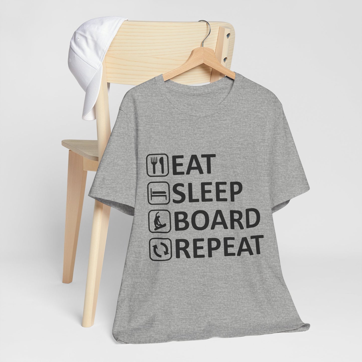 Eat Sleep Board Repeat - Unisex Jersey Tee