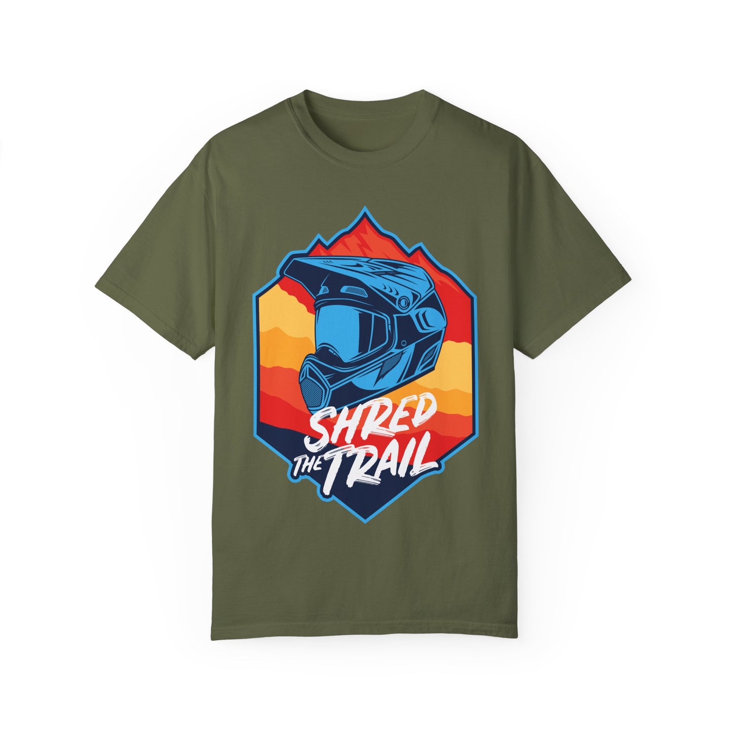 Shred The Trail Adventure T-Shirt - Unisex Garment-Dyed Tee for Outdoor Enthusiasts