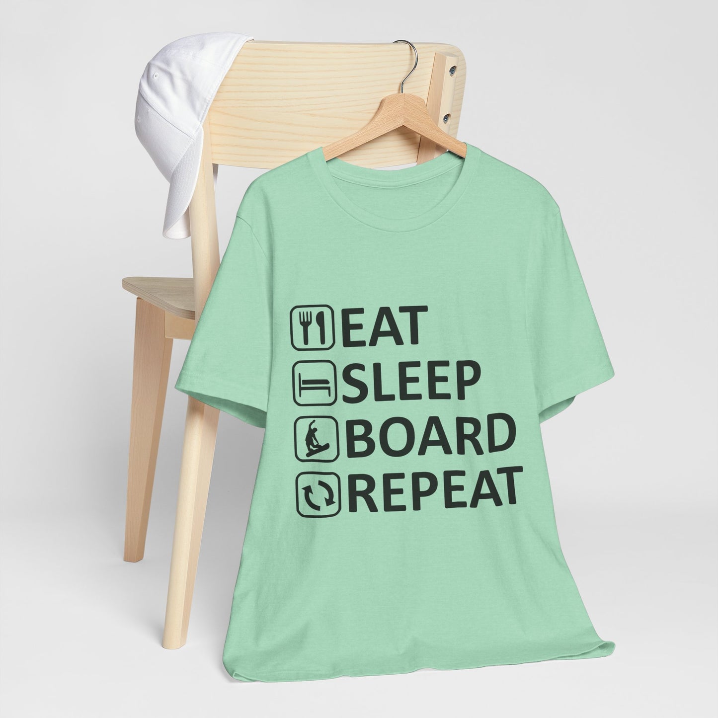 Eat Sleep Board Repeat - Unisex Jersey Tee