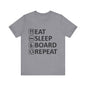 Eat Sleep Board Repeat - Unisex Jersey Tee