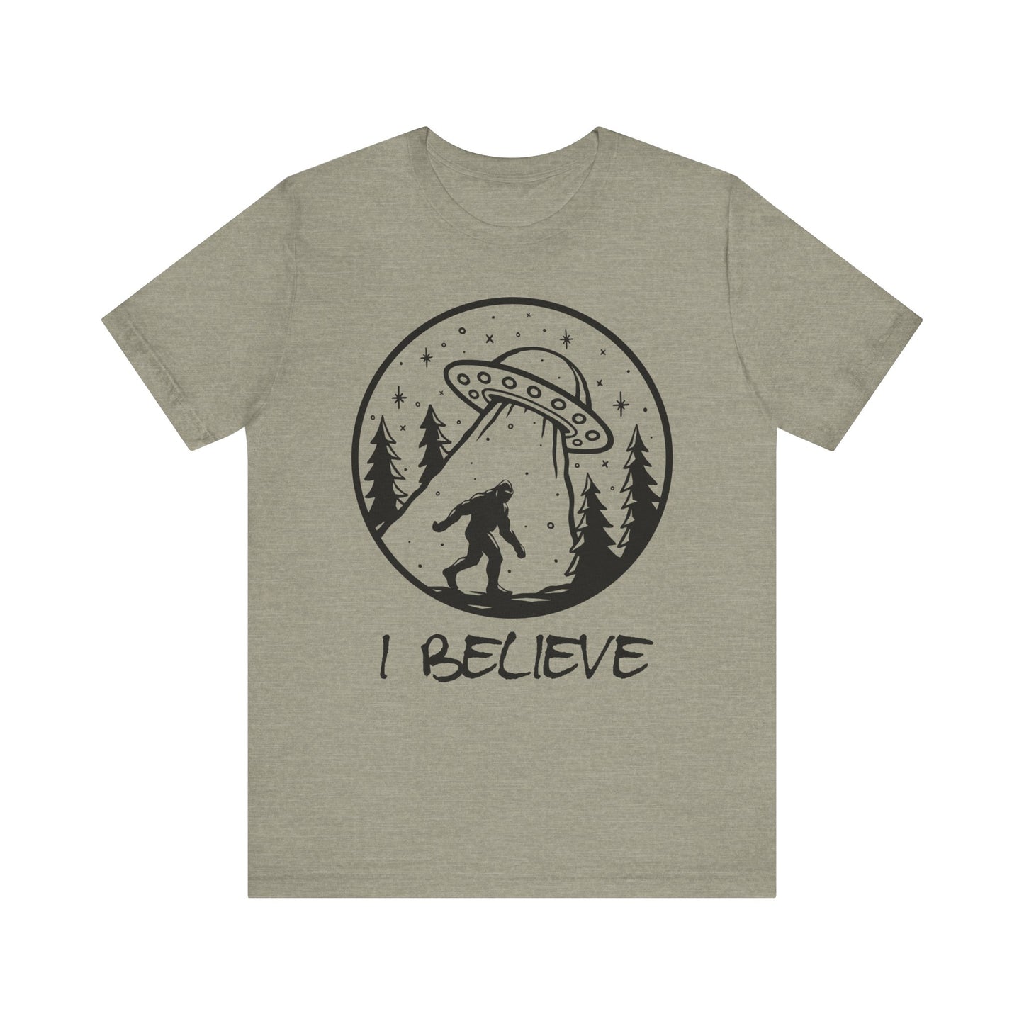 I Believe UFO and Big Foot Unisex Jersey Tee