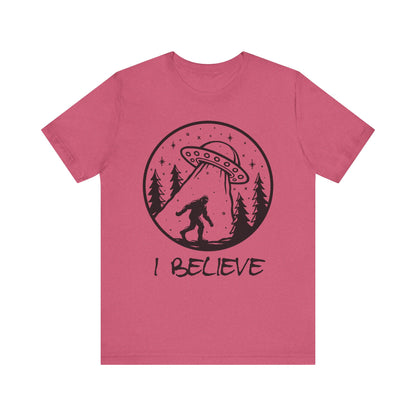 I Believe UFO and Big Foot Unisex Jersey Tee
