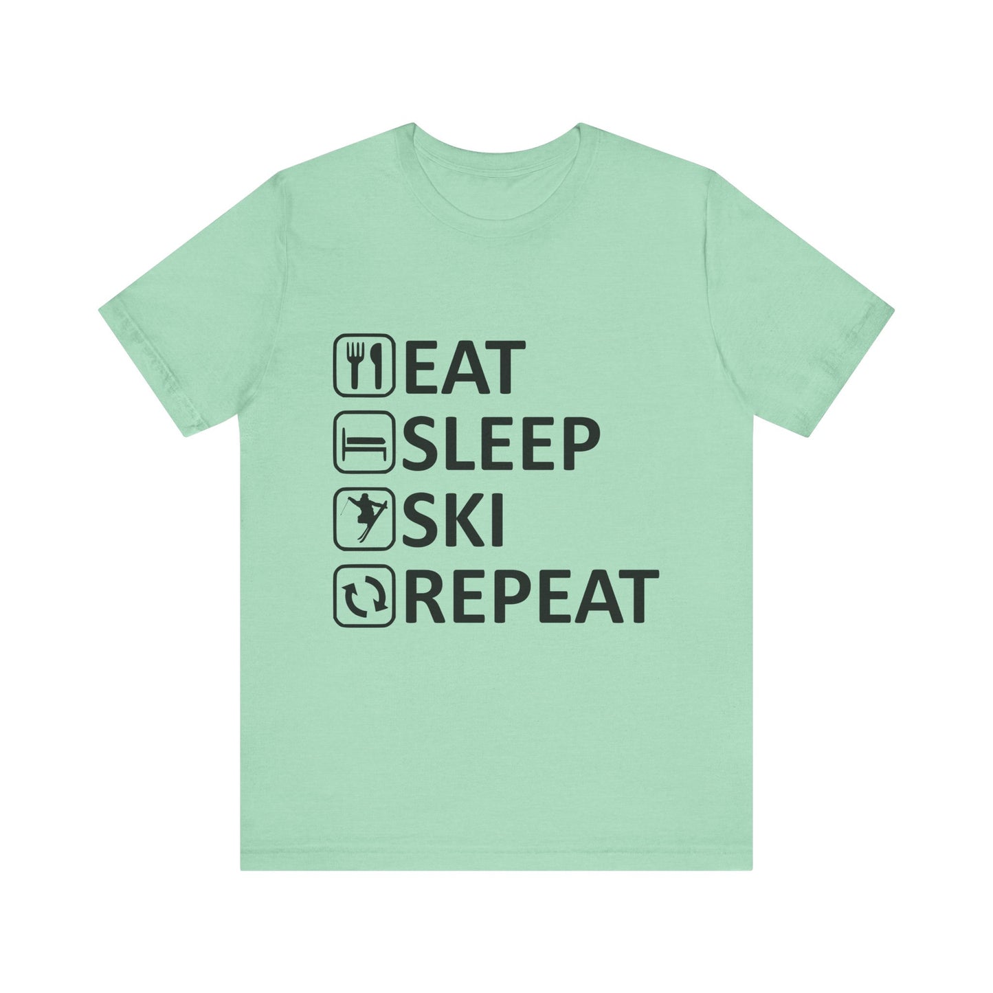 Eat Sleep Ski Repeat - Unisex Jersey Tee