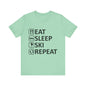 Eat Sleep Ski Repeat - Unisex Jersey Tee