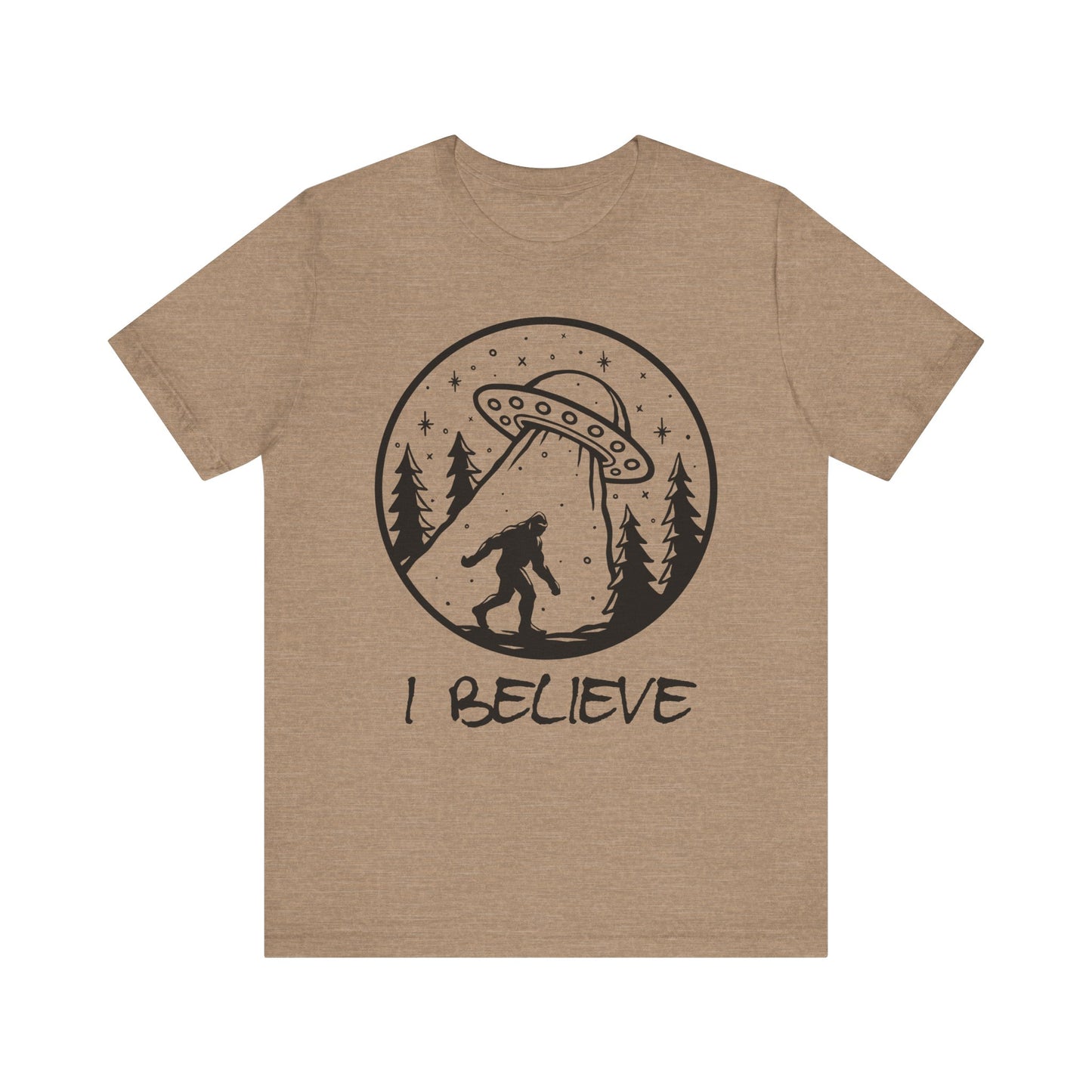 I Believe UFO and Big Foot Unisex Jersey Tee