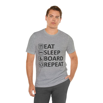 Eat Sleep Board Repeat - Unisex Jersey Tee