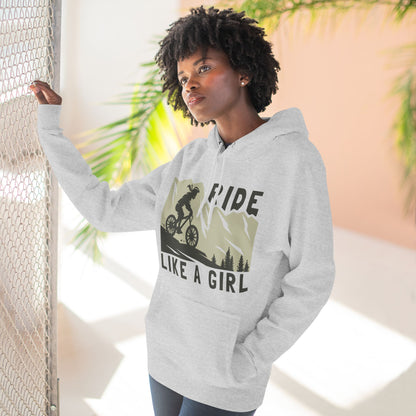 Adventure-Ready Hoodie - 'Ride Like a Girl' Design