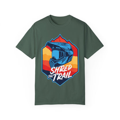 Shred The Trail Adventure T-Shirt - Unisex Garment-Dyed Tee for Outdoor Enthusiasts
