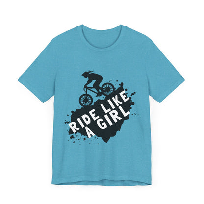 Ride Like a Girl Unisex Bicycle Tee - Empowering Cycling Shirt