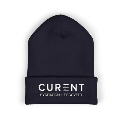 CURENT Embroidered Cuffed Beanie — Knit Hat