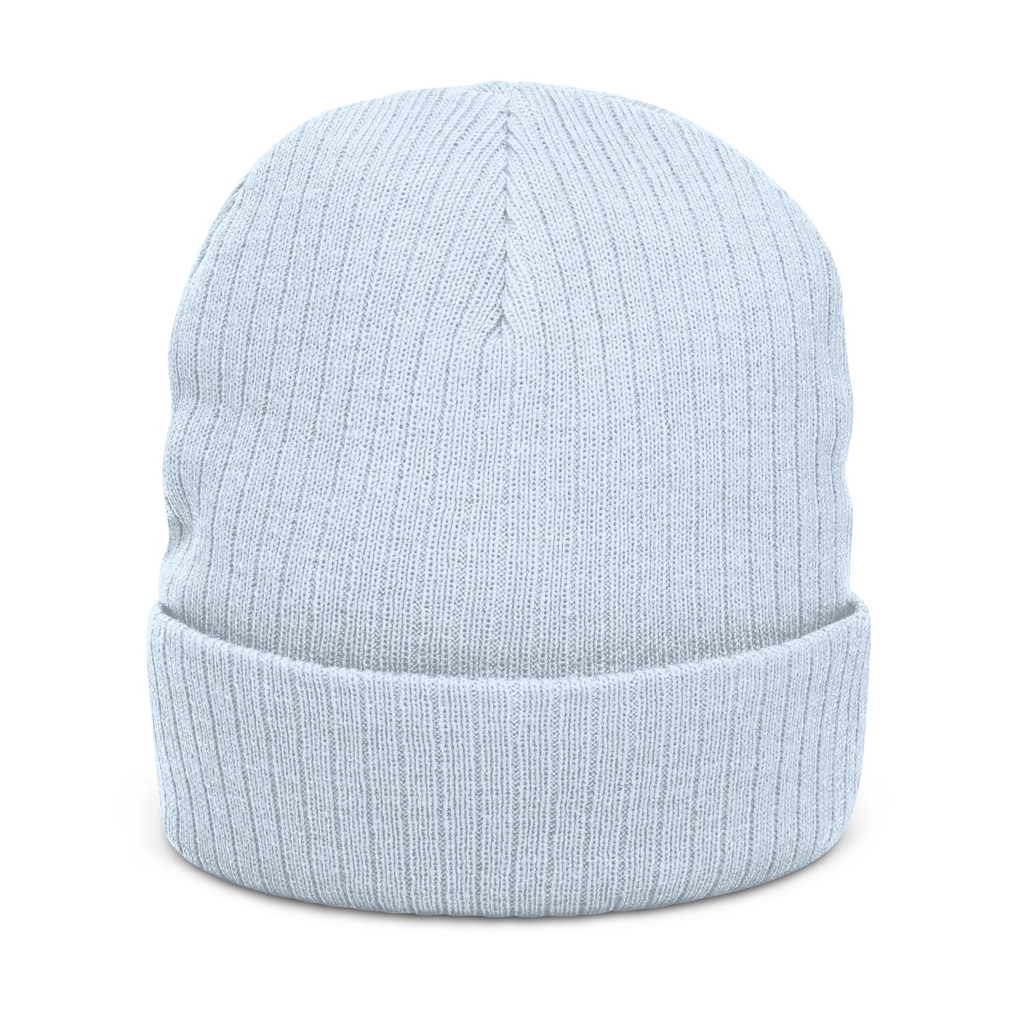 LUNA Ribbed Knit Beanie, Embroidered