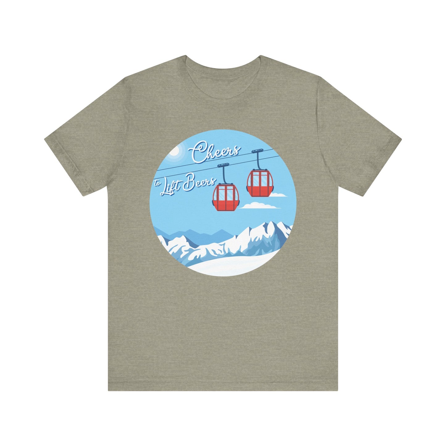 Cheers to Lift Beers Unisex Tee - Mountain Vibes Short Sleeve Shirt