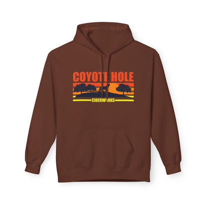 Coyote Hole Hoodie - Cozy Unisex Fleece Sweater for Fall, Gift for Nature Lovers, Outdoor Adventure Apparel, Perfect for Bonfires