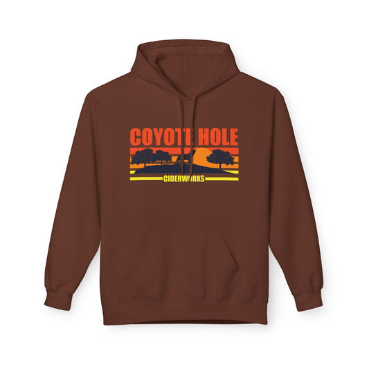 Coyote Hole Hoodie - Cozy Unisex Fleece Sweater for Fall, Gift for Nature Lovers, Outdoor Adventure Apparel, Perfect for Bonfires