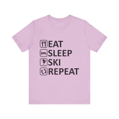 Eat Sleep Ski Repeat - Unisex Jersey Tee