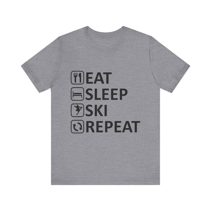 Eat Sleep Ski Repeat - Unisex Jersey Tee