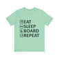 Eat Sleep Board Repeat - Unisex Jersey Tee
