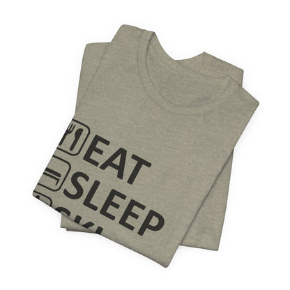 Eat Sleep Ski Repeat - Unisex Jersey Tee