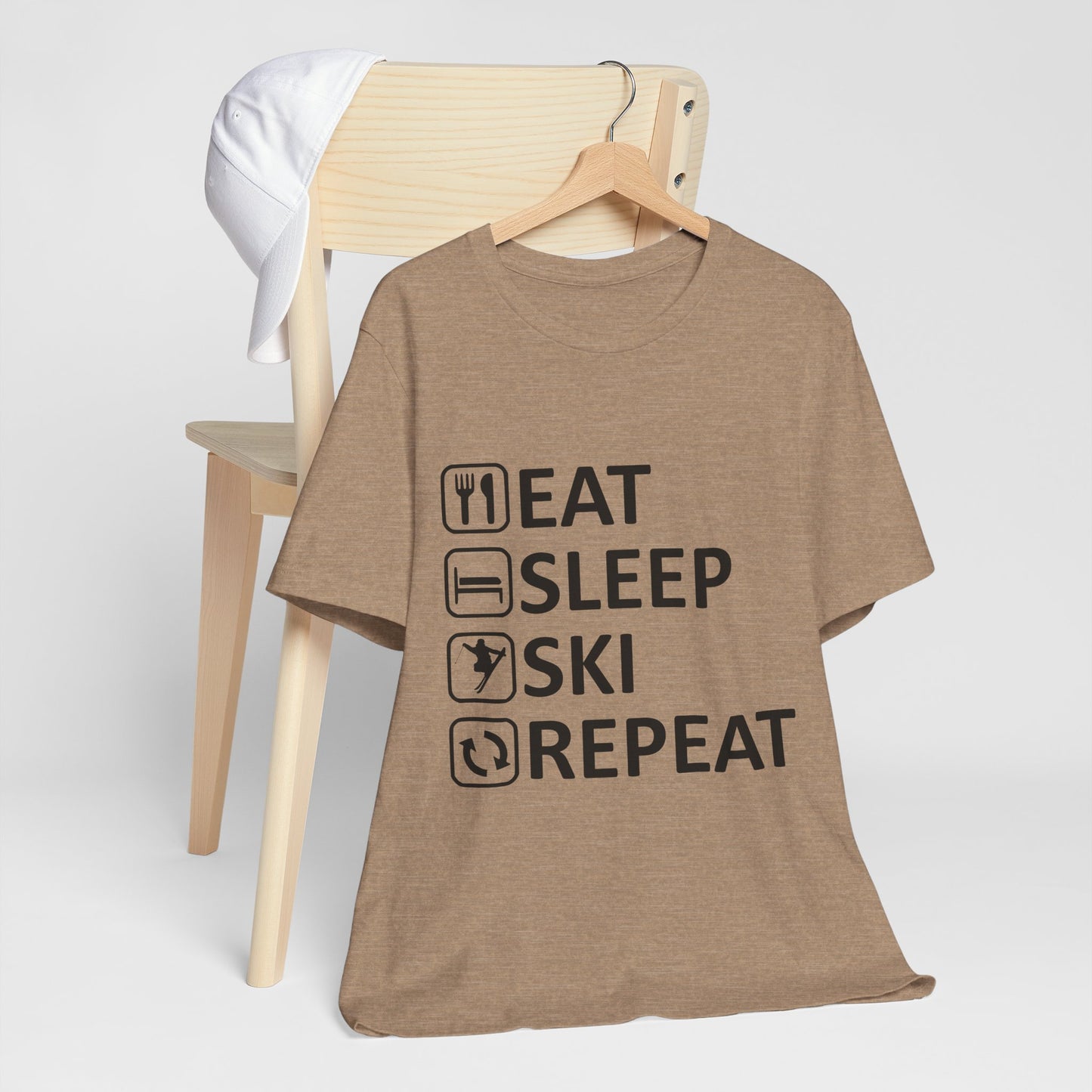 Eat Sleep Ski Repeat - Unisex Jersey Tee