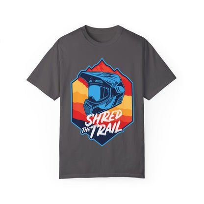Shred The Trail Adventure T-Shirt - Unisex Garment-Dyed Tee for Outdoor Enthusiasts