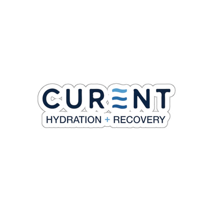 Current Hydration + Recovery Die-Cut Sticker — Waterwave Logo Sticker for Laptops, Bottles & Gear