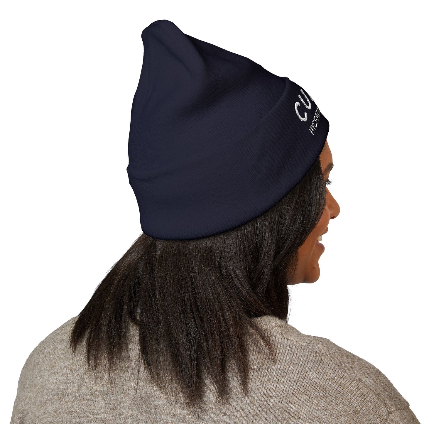 CURENT Embroidered Cuffed Beanie — Knit Hat