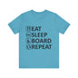 Eat Sleep Board Repeat - Unisex Jersey Tee