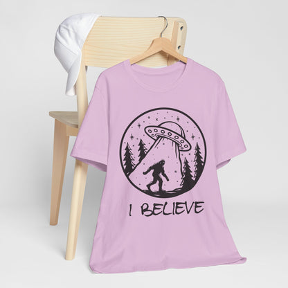 I Believe UFO and Big Foot Unisex Jersey Tee
