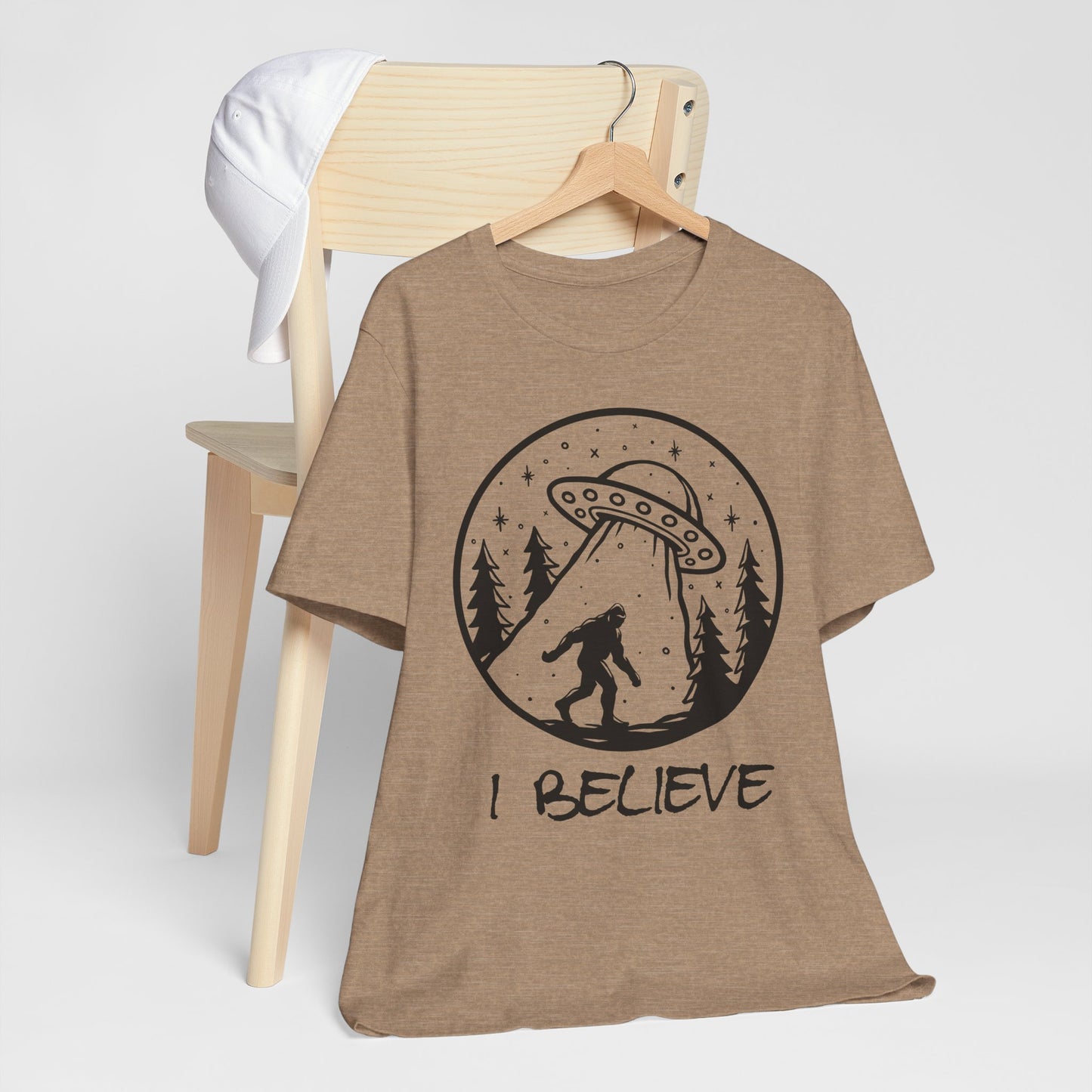 I Believe UFO and Big Foot Unisex Jersey Tee
