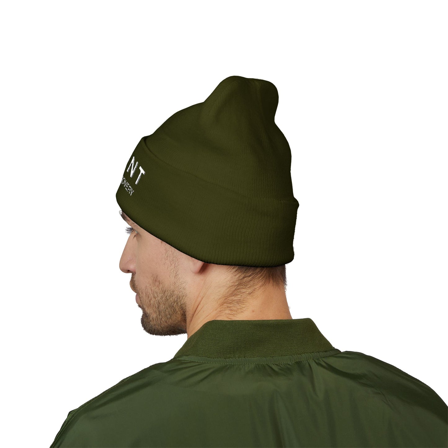 CURENT Embroidered Cuffed Beanie — Knit Hat